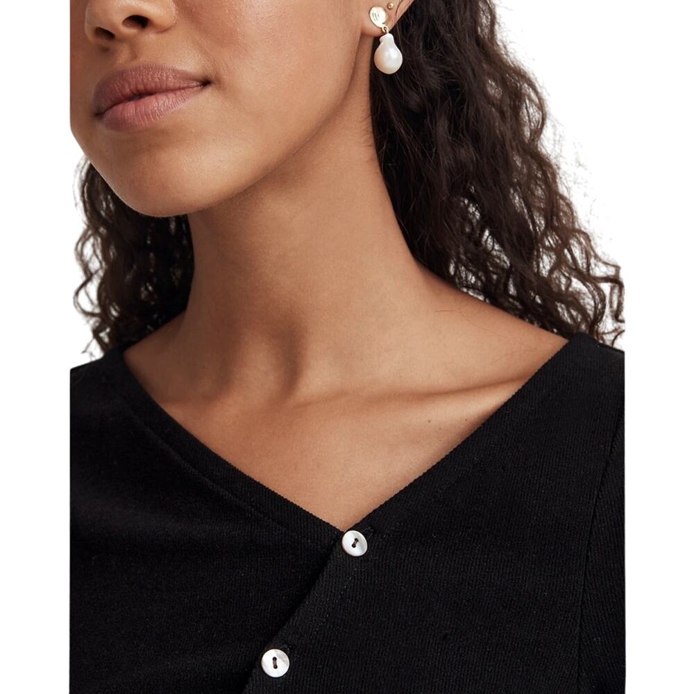 Madewell Asymmetrical Button-Front Cardigan Black Women’s size XS - Picture 12 of 12